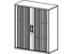 jaloeziedeurkast HxBxD 1150x1000x430mm 2xhouten vloer romp onyxgrijs