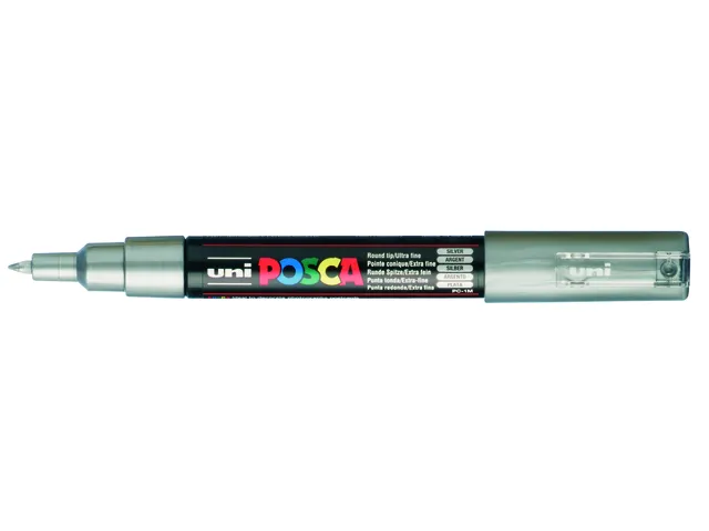 Verfstift Posca PC1MC Extra Fijne punt 0,7-1,0mm zilver