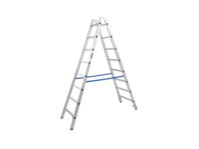 Échelle Double Accès Aluminium L 2 35m 2x8 échelons Charnières Alu