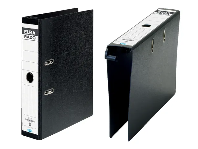 Hangordner Elba Rado 75mm karton zwart gewolkt