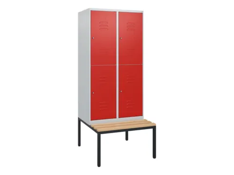 armoire vestiaire avec banc à deux niveaux HxlxP 1950x800x815mm