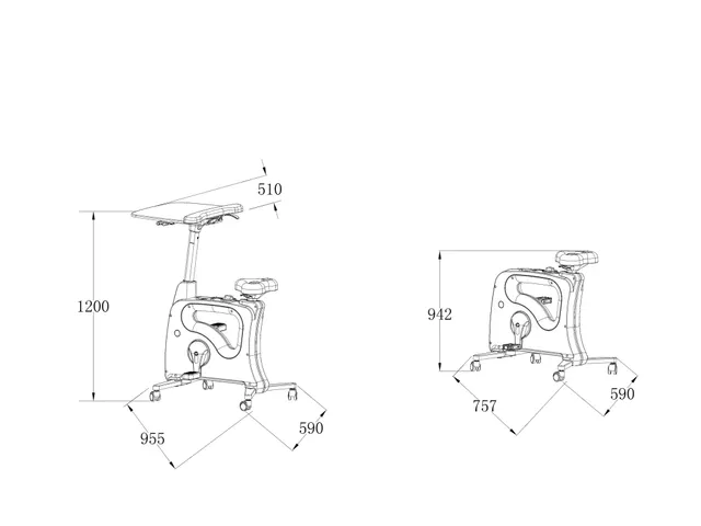 Bureaufiets Tournette Deluxe Wit