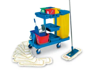 Reinigingswagen,Mopwringer/-Houder,Steel,Moppen,Zakhouder,Bak - 1