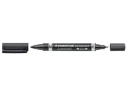 Permanent marker Lumocolor Duo zwart