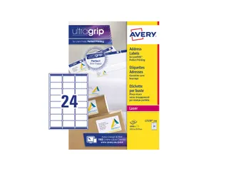 Adresetiket Avery L7159-250 63.5x33.9mm Wit Laserprinter 6000 Stuks - 4