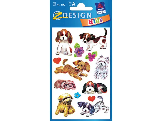 papieretiket Z-design Kids pakje a 3 vel honden
