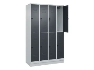 dubbeldekse locker,HxBxD 1950x1200x500mm,4x2vak.,vak B 300mm - 2