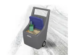 pekelwagen,60l,HxBxD 1145x700x670mm,PE,grijs,deksel blauw