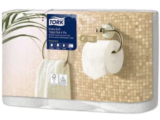 Toiletpapier Tork T4 premium extra zacht 4-laags 150 vel wit 110406 - 1