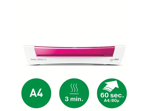 Lamineermachine Leitz ILAM Home Office A4 roze