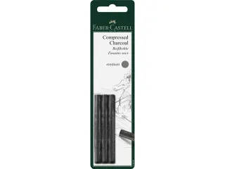 Houtskool Faber-Castell Pitt Monochrome geperst M 3 stuks blister - 1