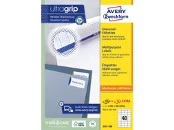 Etiket Avery 3651-200 52.5x29.7mm wit 8000 stuks