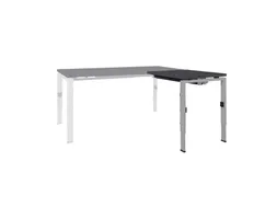 Bureau Linesto N4 aanbouwtafel 80x60cm houtprint schaduw 25mm alu