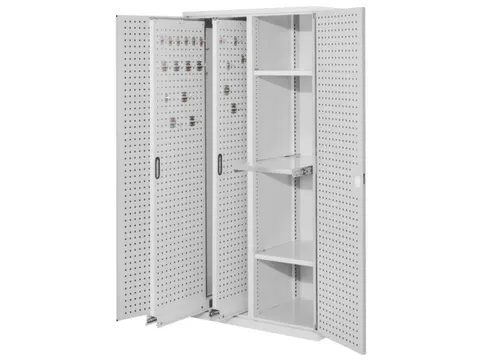 verticale kast,HxBxD 1950x1000x600mm,geperfor. deur,RAL5010
