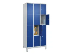 lockerkast,HxBxD 1950x900x500mm,3x4vakken,vak B 300mm,cil.-slot,voeten