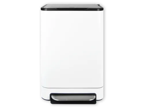 Afvalbak Desq 6053.01 pedaalemmer 40 liter RVS Wit