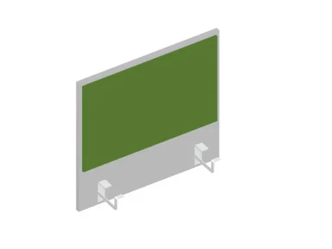 baliepaneel,v. bureau,aanbouw links,B 600mm,MP-lichtgrijs,BN7048-groen