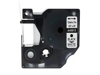Labeltape Dymo Compatible 45013 D1 12mmx7m Zwart Op Wit - 1