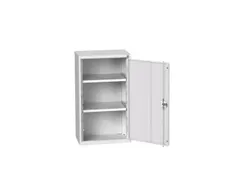 hangkast,HxBxD 900x525x350mm,vleugeldeur,2xStalen bodem,romp RAL7035