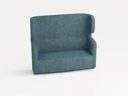 sofa,2-zits,geluidabsorberend,stof lichtblauw,HxBxD 1330x1570x760mm