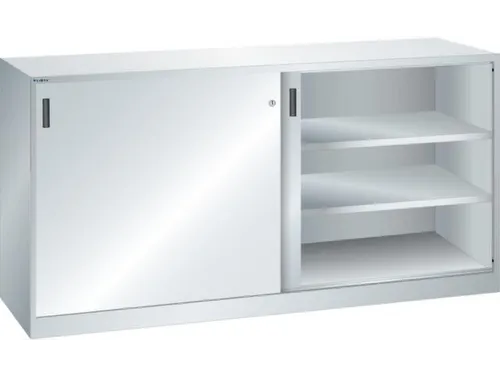 schuifdeurkast 1000x2000x580mm 4xStalen bodem RAL7035