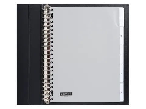Tabbladen Quantore A4 23-Gaats 5-Delig Met Venster Grijs Pp