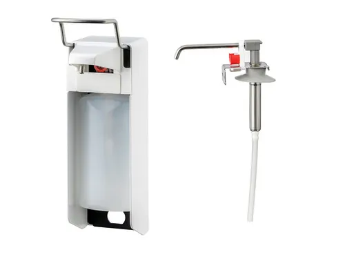 Zeep- & Desinfectiemiddeldispenser Wit 500 Ml Korte Beugel