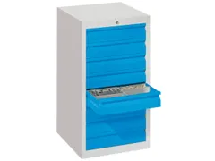 ladekast HxBxD 900x500x500mm 8laden slot RAL7035 front RAL6011