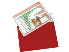 zichtpaneel,DIN A4,liggend,rood,achterzijde magnetisch