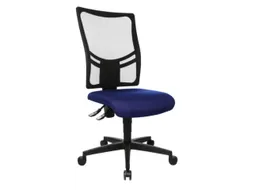 bureaustoel,permanentcontactmechanisme,zitting PP blauw