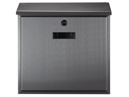 Brievenbus Monaco Inox met naamplaatje incl. 2 sleutels 36.8x36.5x10cm
