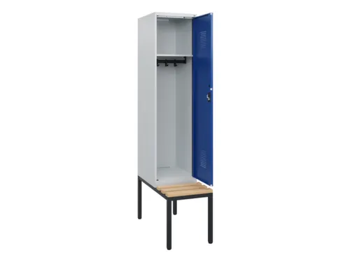 locker met bank,HxBxD 1950x400x815mm,1vak,vak B 400mm,cilinderslot