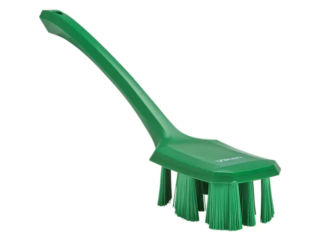 UST 4196-2 afwasborstel harde vezels groen lange steel 70x395mm