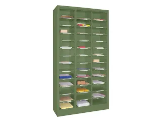 Postsorteerkast Zonder Deuren 1950x1000x400mm 3x13 Vakken Ral6011 - 1