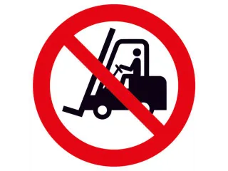 verbodsbord,verboden v. vorkheftrucks,sticker,folie,standaard,Ø 400mm - 1