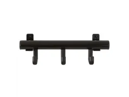 Wandkapstok Techno 3 haken zwart