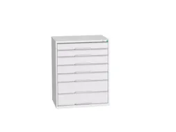 ladekast HxBxD 1000x800x550mm 7laden romp RAL7035 front RAL7035