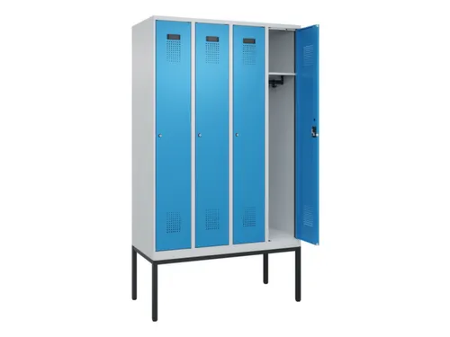 locker,HxBxD 2120x1200x500mm,4vak,vak B 300mm,cil.-slot,voetonderstel
