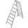 dubbele ladder,beide zijden,2x8treden m. R13-laag,treden met profiel