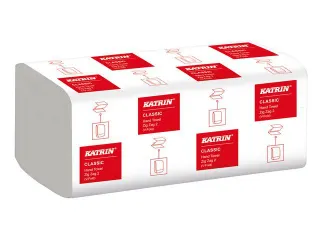 Katrin 35588 Plus Handdoek Z-vouw 2-laags wit 23x24.4cm - 1