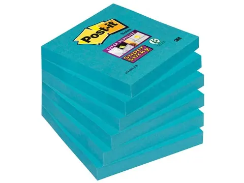 Super Sticky Notes Blauw 76x76mm