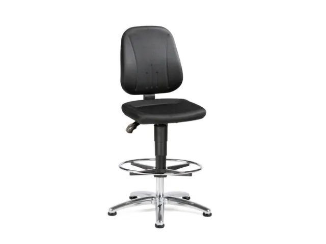Siège d’atelier pivotant ESD assise 580-850x460x470mm tissu noir