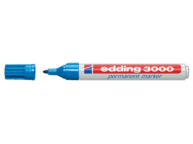 Viltstift edding 3000 rond lichtblauw 1.5-3mm