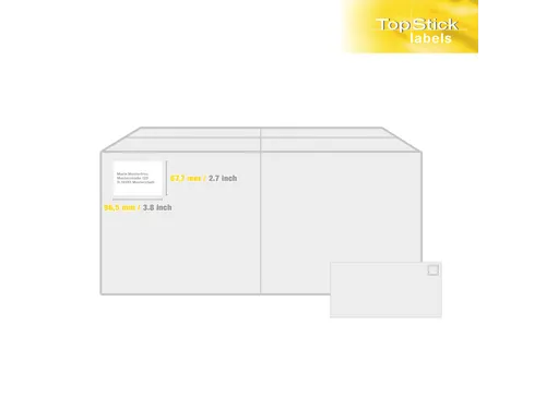 Etiketten universele labels A4 permanent 96,5x67,7mm Wit 800 stuks