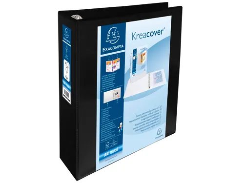 Ringmap Pp Personaliseerbaar Kreacover 4D-Ringen 60mm A4 Maxi Zwart