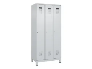 locker,HxBxD 1950x900x500mm,3vak,vak B 300mm,cil.-slot,voeten - 3