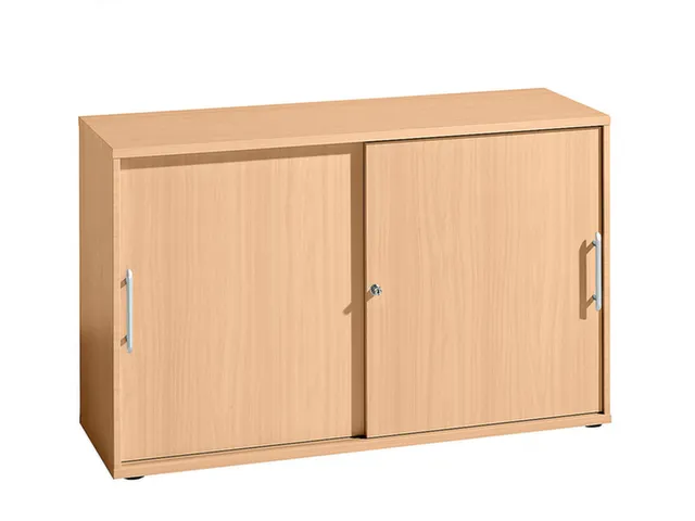 schuifdeurkast,HxBxD 748x1200x400mm,1xhouten vloer,golfgreep