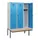 locker met bank,HxBxD 1950x1200x815mm,3vak,vak B 400mm,draaigrendel