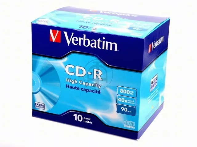 Verbatim Cdr90 800Mb Jc 43428 Jewel Case 10 Stuks