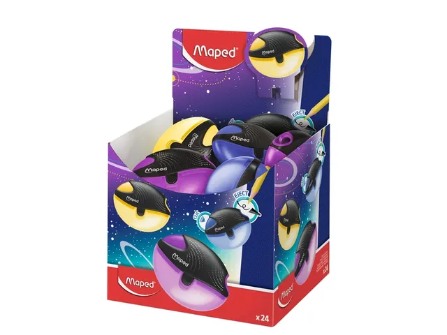 Puntenslijper Maped Galactic 1 gaats display à 24 stuks assorti